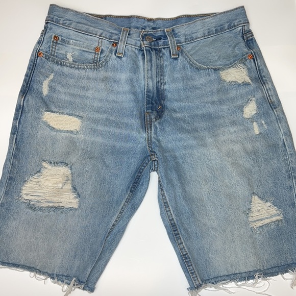 Levi's Other - Levi’s 511 Denim Shorts Size 34 Light Wash Distressed